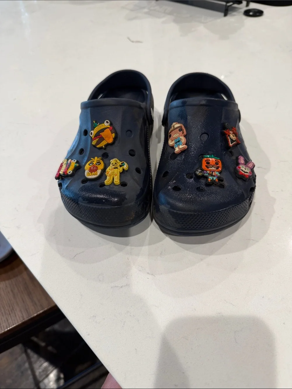 CROCS Kids Navy Classic Clog with Character Jibbitz
